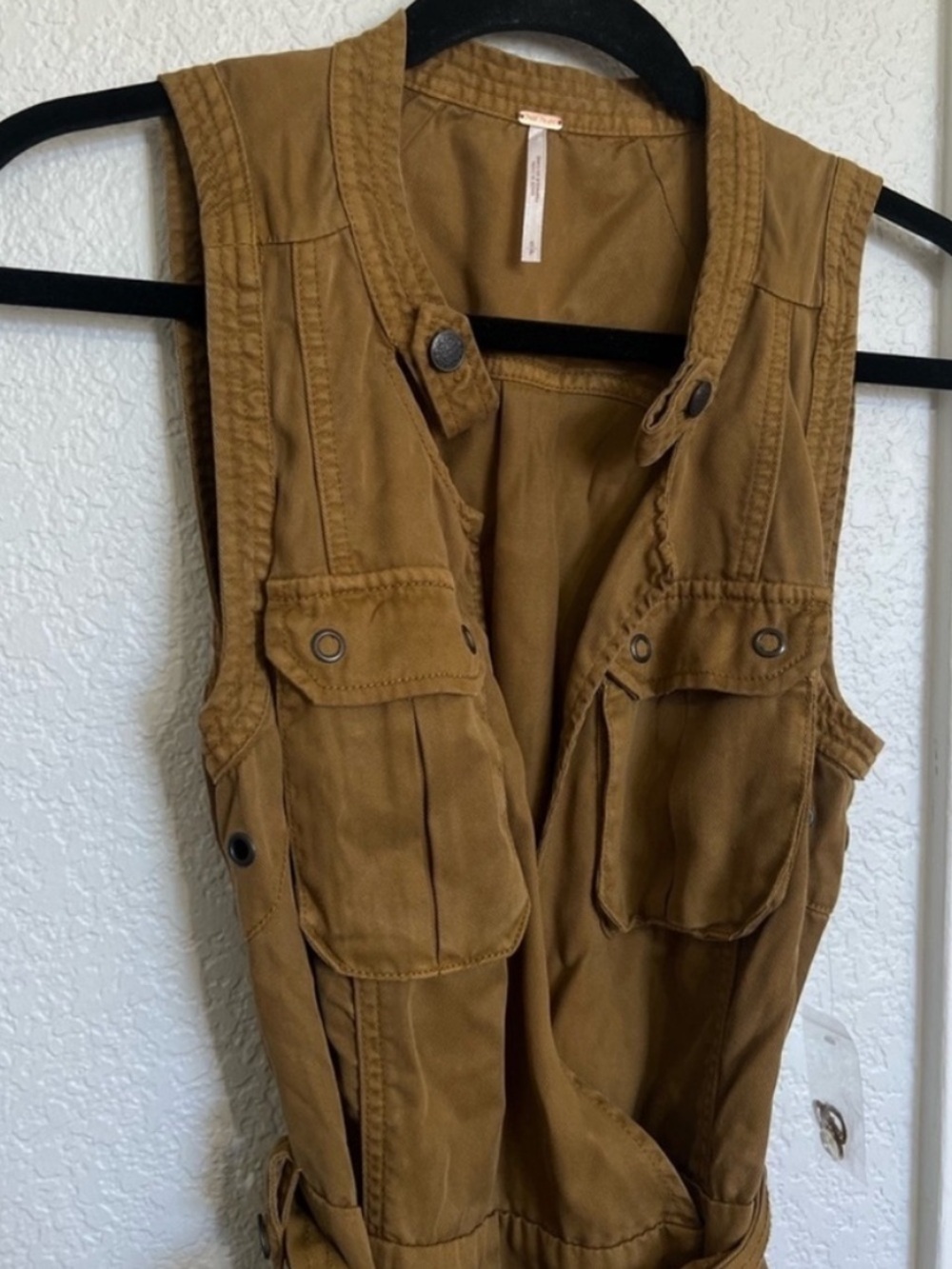 Free People Desert Daylight Sleeveless Utility Mini Dress NWOT - Picture 4 of 10